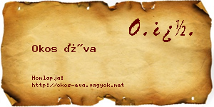 Okos Éva névjegykártya