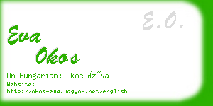 eva okos business card